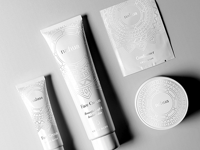 Nahua aesthetic branding corporate cosmetics elegant identity logo minimalistic packaging simple swiss white