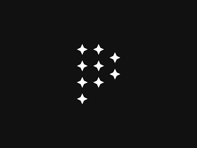 P clean delicate elegant logo minimal monogram premium simple sleek stars