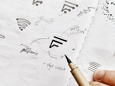 F monogram sketch