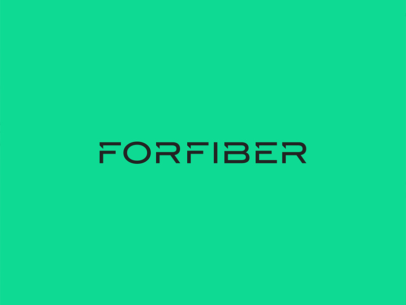 Forfiber logotype future it custom typography fiber tech brand identity identity branding brand logos logo design logotype logo