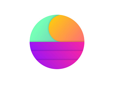 Gradient Sunrise 3d abstract coloful geometic gradient gradient design icon illustration sun sunrise