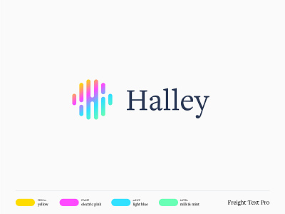 Halley Logo brand design coloful crowdfunding design gradient gradient design icon identity design logo visual design