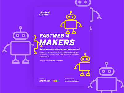 Fastweb 4 Makers brand design branding crowdfunding design gradient design icon illustration poster visual design visual identity