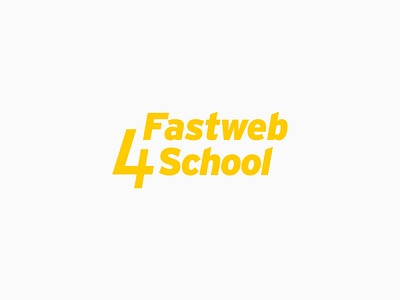Fastweb4School Logo brand design branding crowdfunding design illustration logo logo design logo mark logotype visual design visual identity