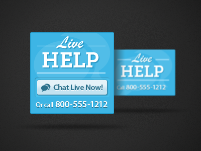 Live Help! ad blue chat live now live help