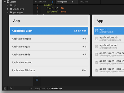 Atom Command Palette atom.io