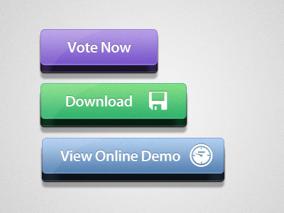 3D Buttons 3d buttons demo download vote