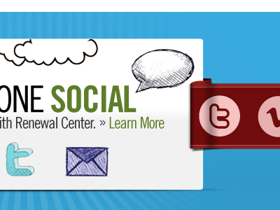 We've Gone Social banner ribon social media