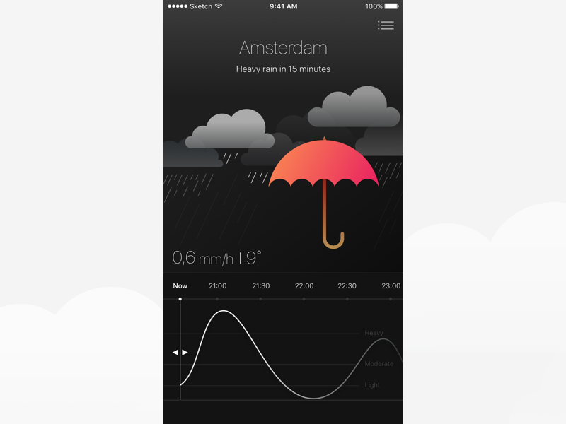 Rain Alarm App Concept by Tetiana Anokhina on Dribbble