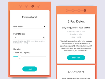 Health Goal - Daily UI