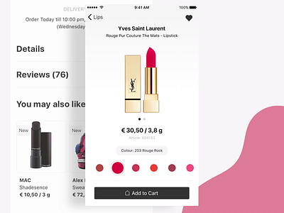 Online shop - Product details clean commerce ios shopping shopping commerce ui ux