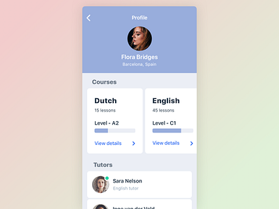 Daily UI User Profile clean dailyui learning app mobile ui profile user profile