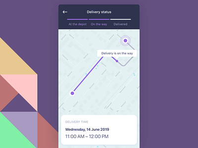 Daily UI Location Tracker daily ui dailyui delivery app delivery status location tracker map