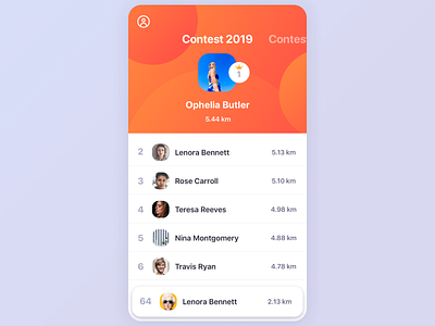 Daily UI Leaderboard app concept contest daily ui dailyui flat ios leaderboard ui