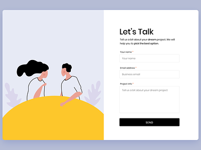 Daily UI Contact Us Page