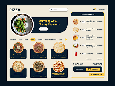 Food Delivery Dashboard design ui ux