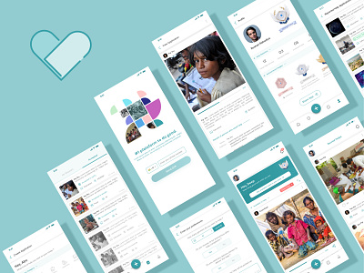 Care Club - App Ui design help mobile app ngo serving community ui ux