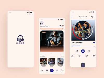 Beet Music app design graphic design illustration logo ui ux