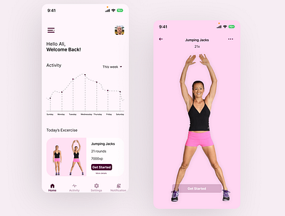 KEFIT app branding design illustration ui ux