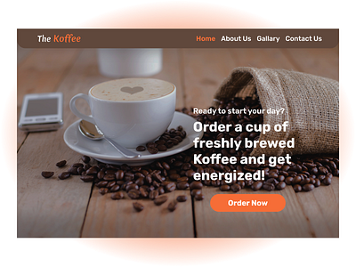 Hero section of a coffee hub branding concept design herosection ui ux website
