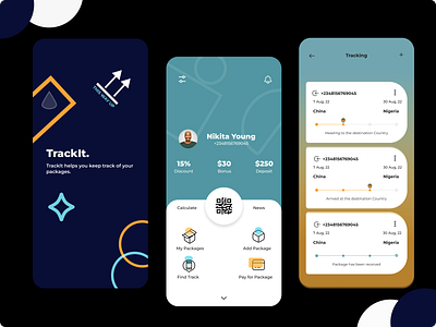 Tracking app app branding design ui ux