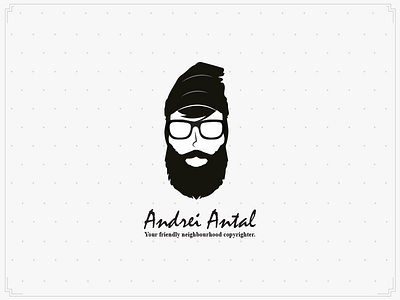 Personal Branding - Andrei (Copywriter) beard branding copywriter copywriting glasses hipster logo