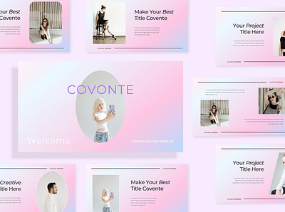 Covonte Creative Fashion PowerPoint Template design fasshion googleslide graphic design keynote modern populartemplate powepoint women