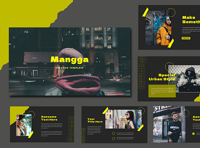 Mangga Urban PowerPoint Presentation design fasshion googleslide graphic design illustration keynote modern powepoint urban