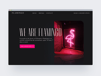 Flamingo Bar and Restaurant | Atom Design atom atomdesign branding design illustration logo ui ux