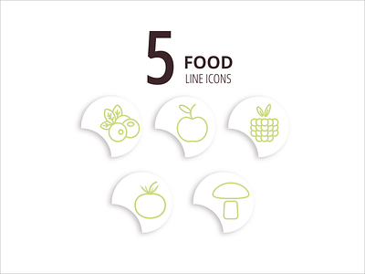 Food line icons