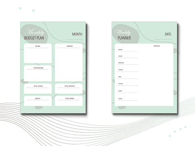 Budget planner design graphic design illustration minimalism