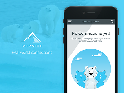 Persice - Mobile app application design event friends icons illustration interface mobile social ui ux