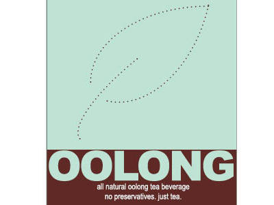 oolong tea color minimal packaging typography