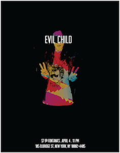 evil child band black color poster typography