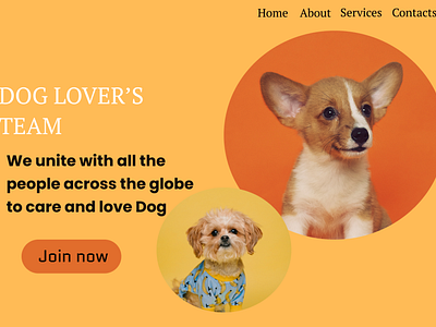 Dog website.
One page design