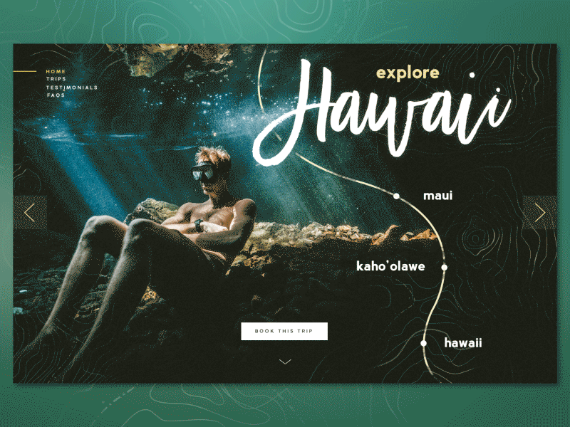 Explore Hawaii Landing Page - Daily UI Day 3 daily ui hawaii landing page map vacation