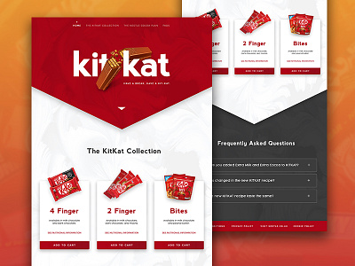 KitKat kitkat landing one page website thirtyui website