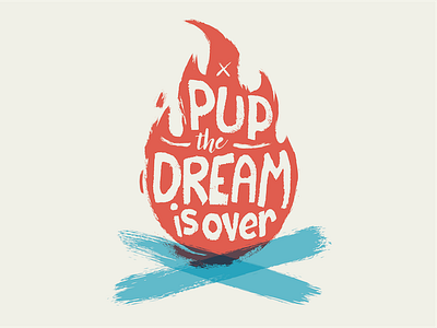 PUP fire illustration illustrator lettering overset pup pup the band vector vector illustration