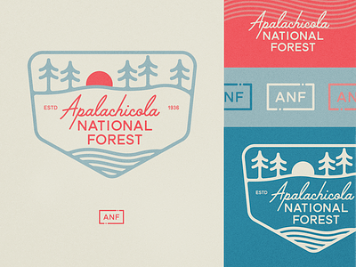 Apalachicola National Forest Badge badge forest horizon national park retro summit vintage vintage badge