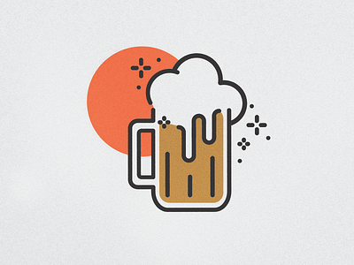 Beer Mug Icon badge bar beer brewery drink icon illustration linear