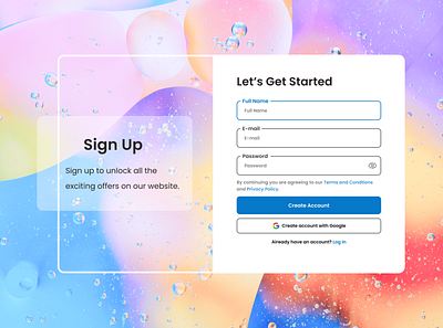 Daily UI Challenge 001 practice sign up page ui ui design web design