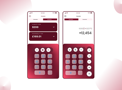 Calculator UI, Daily UI 004 app calculator dailyui design practice ui