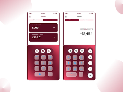 Calculator UI, Daily UI 004