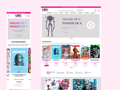 Ubik │Comiquería online comic web design