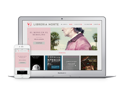 Librería Norte bookstore web design
