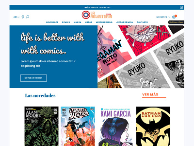 La Revistería │ Home comic ui ux web design