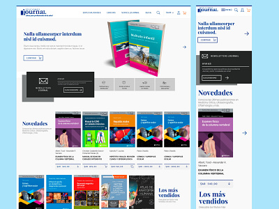 Ediciones Journal bookstore publisher house ui ux web design