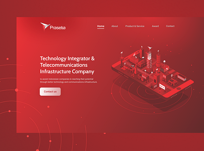 Tech Company Web Profile company profile red website tech company web design website website design