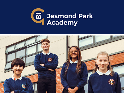 Jesmond Park Academy academy castle education logo icon school school logo uniform design