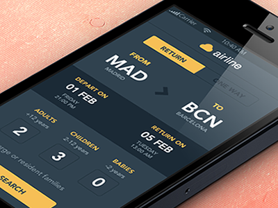 Airline app concept airline app concept flat design flight ios mobile